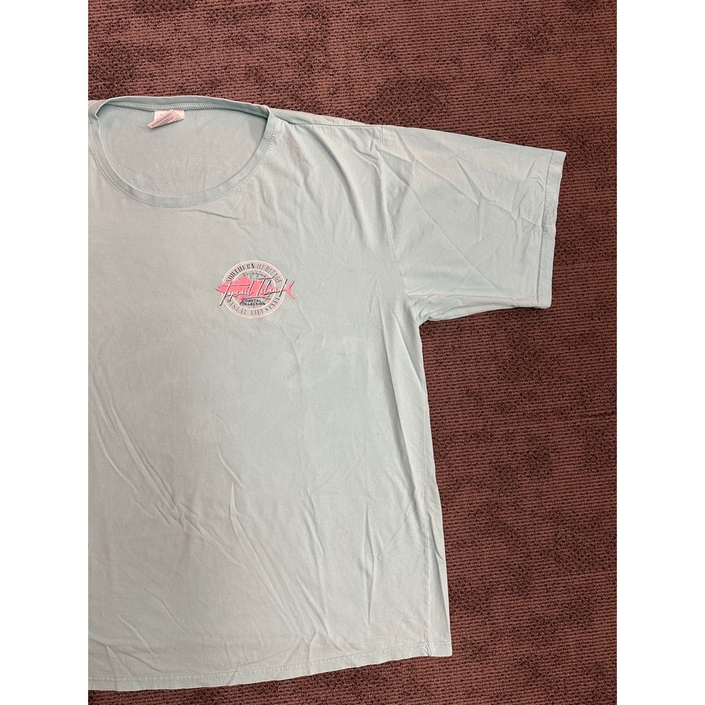Southern Heritage Topsail Island Coastal Collection Graphic TShirt Blue Mens 4XL